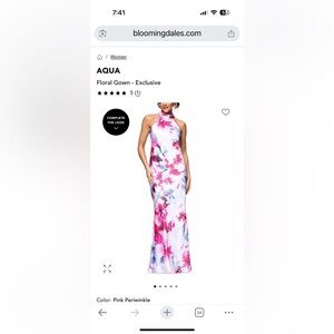 Bloomingdale's Pink Floral Maxi Dress